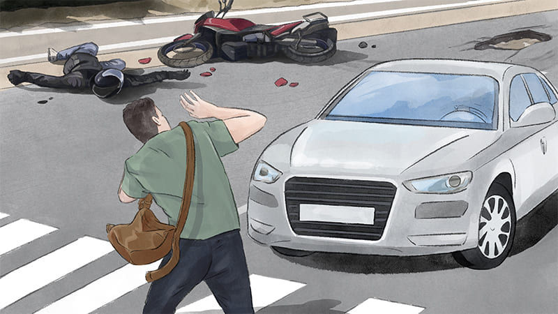 illustrazione di infortunistica stradale